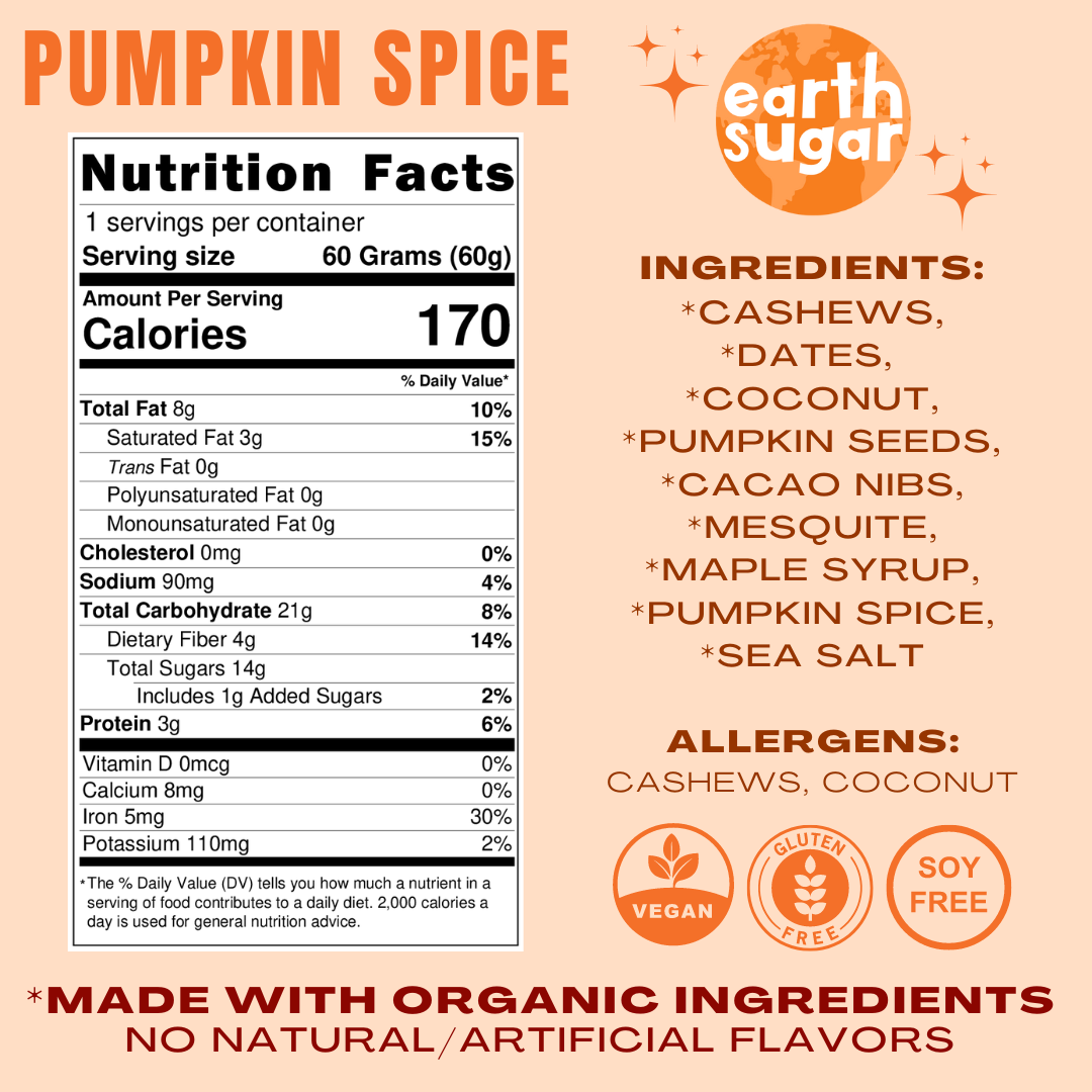 Energy Bars 12 Pack- PUMPKIN SPICE