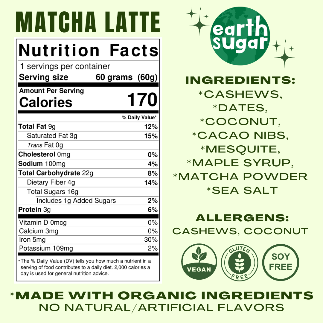 Energy Bars 12 Pack- MATCHA LATTE