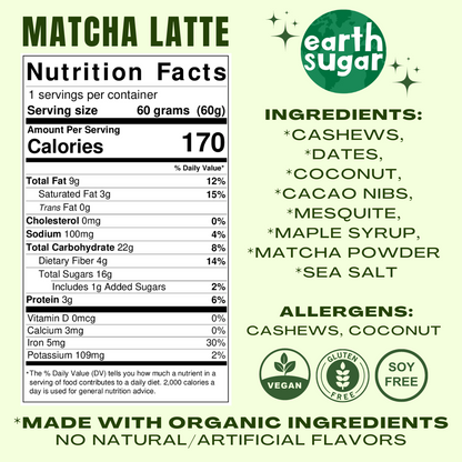 Energy Bars 12 Pack- MATCHA LATTE
